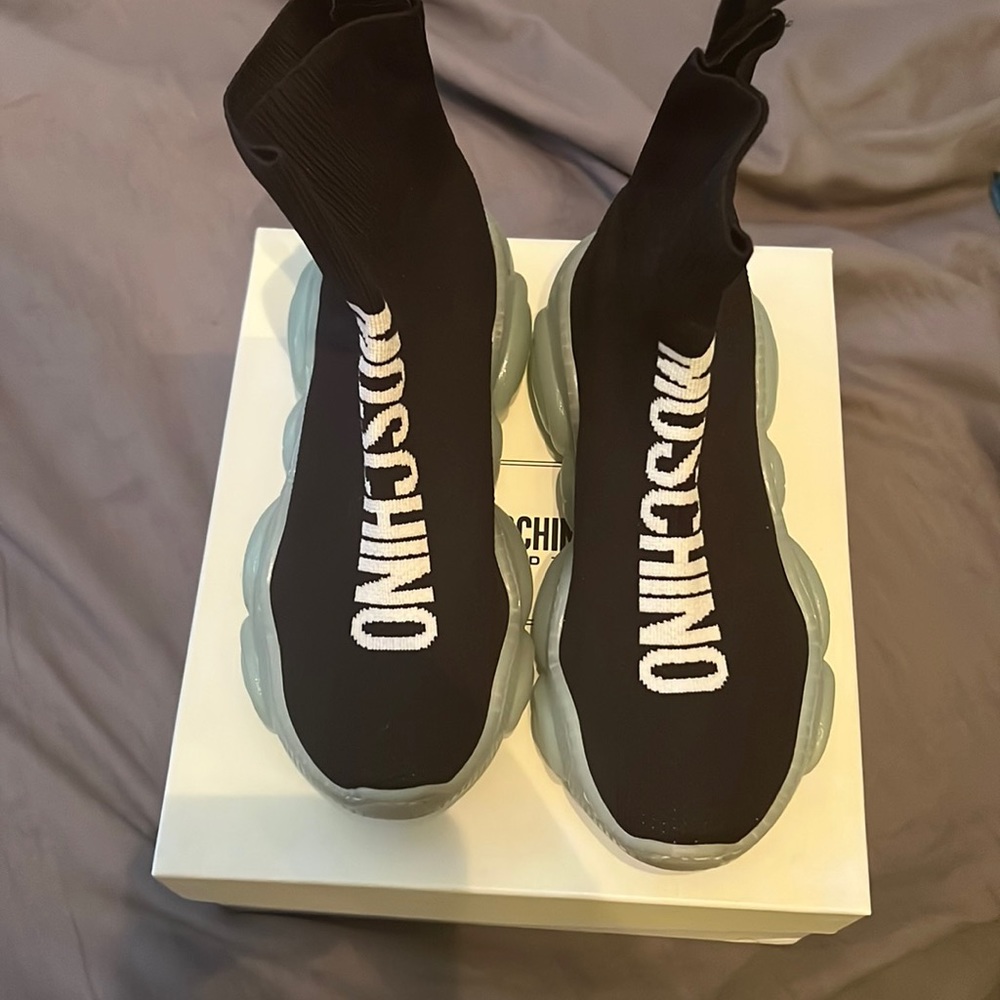 Moschino Black Sock Trainers for Kids